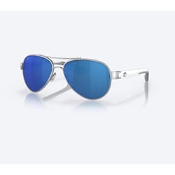 Costa Loreto Silver Frame Blue Lens Polarized Sunglasses