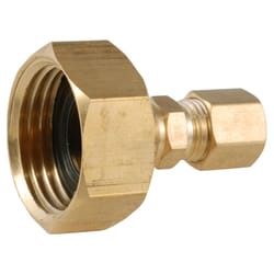 Anderson Metals 1/4 in. Compression in. X 3/4 in. D Female Hose Thread Gold Brass Adapter