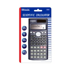 Bazic Products Black 12 digit Solar Powered Scientific Calculator