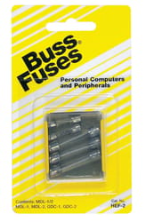 Bussmann Assorted amps Glass Tube Fuse 5 pk