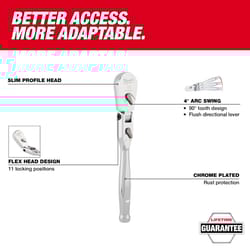 Milwaukee 1/2 in. drive SAE Flex Head Ratchet 90 teeth