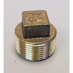 Campbell 1-1/4 in. MPT X 1-1/4 in. D Brass Square Head Plug