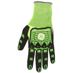 GE Work Gloves Black/Green XL 1 pk