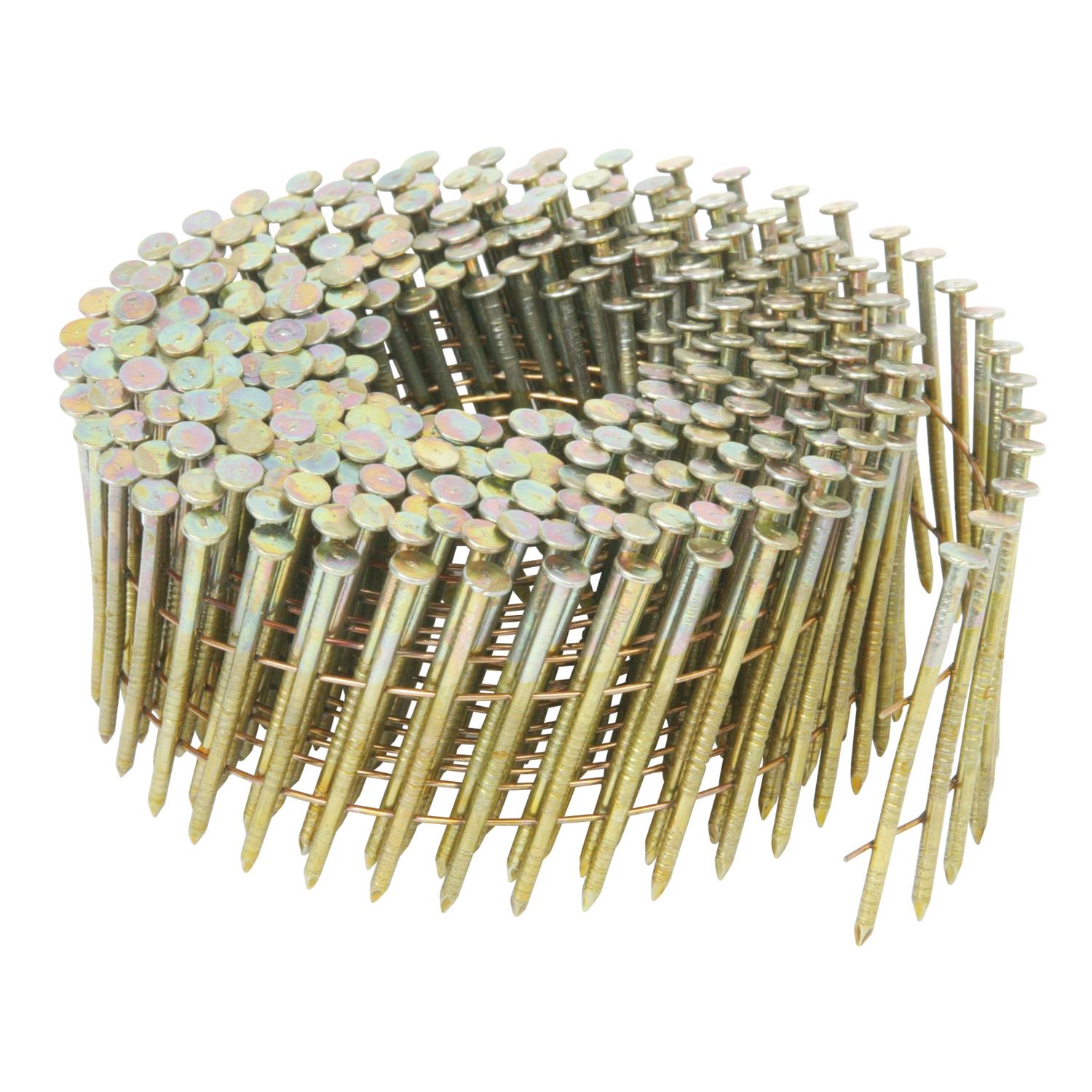 Metabo HPT 2-1/4 in. Wire Coil Electro Galvanized Siding Nails 15 deg 3600 pk