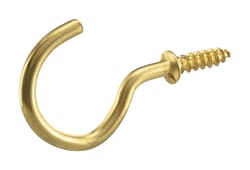 Hillman Brass-Plated Gold Cup/Picture Hook 1 lb 8 pk