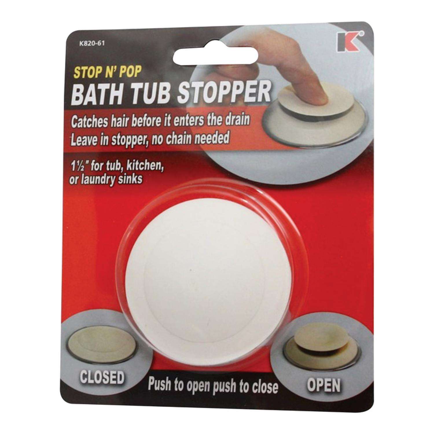 Do it 1-1/2 In. to 2 In. White Rubber Bathtub Drain Stopper