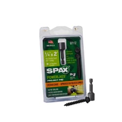 SPAX PowerLags 1/4 in. X 2 in. L Washer High Corrosion Resistant Carbon Steel Lag Screw 12 pk