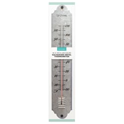 La Crosse Technology Thermometer Galvanized Metal Silver 19.81 in.