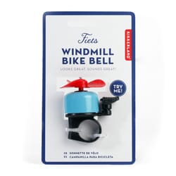 Kikkerland Design Fiets Metal Windmill Bike Bell Assorted