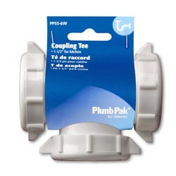 Plumb Pak 1-1/2 in. D Plastic 3-Way Coupling Tee