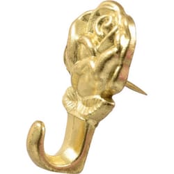 HILLMAN Gilt Gold Push Pin Picture Hook 20 lb 1 pk