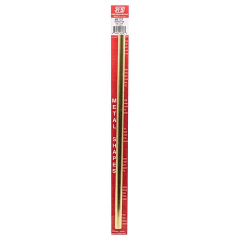 K&S 7/16 in. D X 12 in. L Round Brass Tube 1 pk K&S 7/16 in. D X 12 in. L Round Brass Tube 1 pk