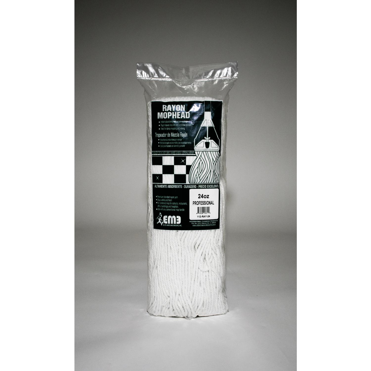 Elite Mops and Brooms 24 oz Cut End Rayon Mop Refill 1 pk Mfr 112RAY