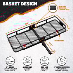 Mockins Black Hitch Carrier Cargo Carrier 1 pk