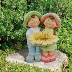 Alpine Resin/Stone Multi-color 14 in. Statuary