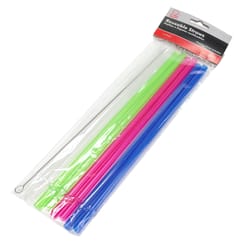 Chef Craft Assorted Plastic Reusable Straws