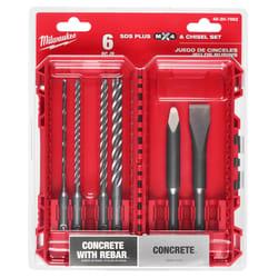 Milwaukee MX4 Chisel/Cutter Kit SDS-Plus Shank 6 pc