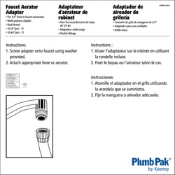 Plumb Pak Dual Thread 15/16 in. x 55/64 in. Chrome Plated Faucet Aerator