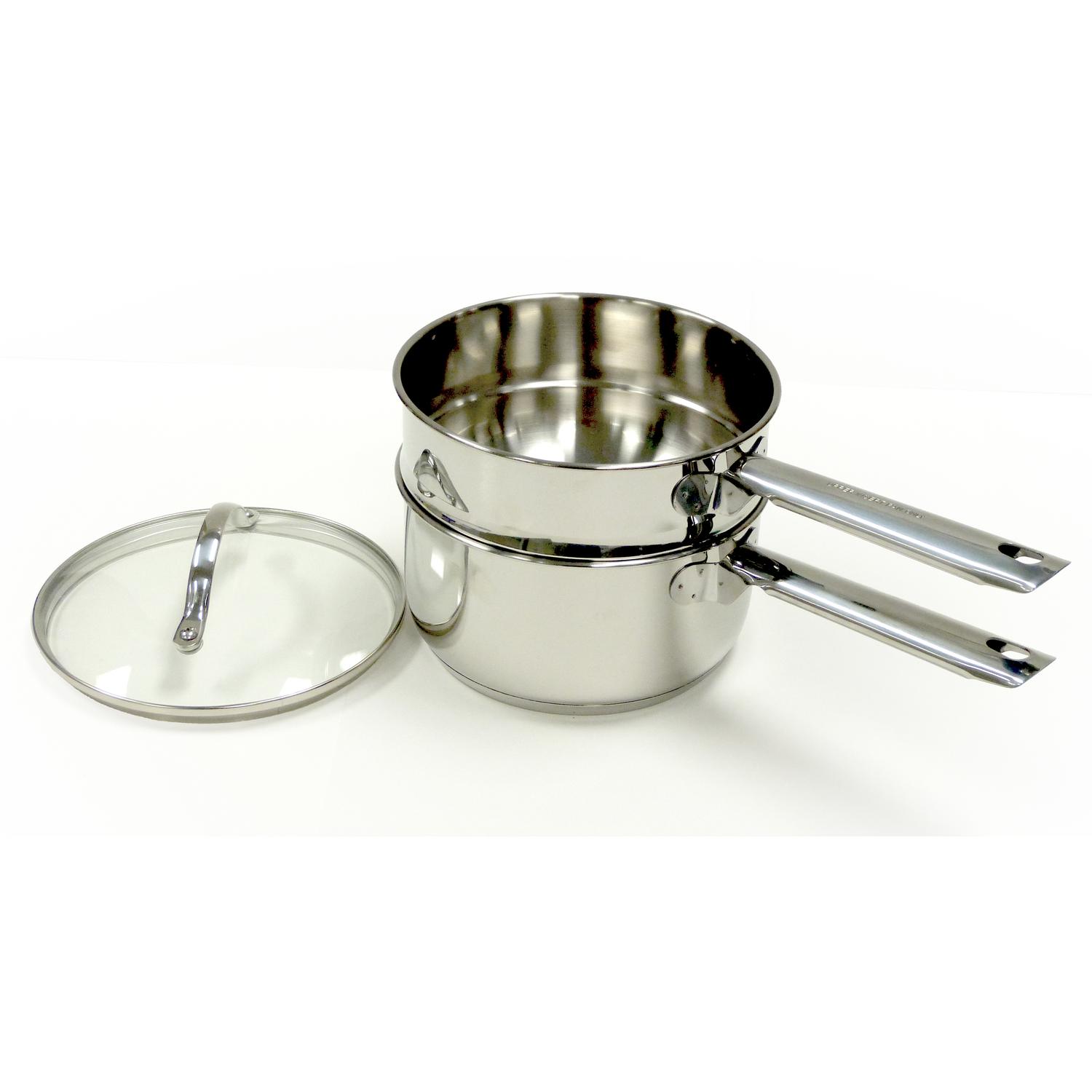 RSVP International Endurance Stainless Steel Double Boiler 7-3/4 in. 2 qt Silver Sansujyuku sansujyuku.com