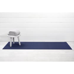 Chilewich 24 in. W X 72 in. L Indigo Solid PVC Vinyl Runner Rug