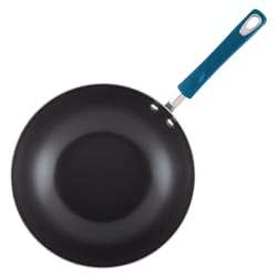 Rachael Ray Aluminum Stir Fry Pan 11 in. Blue