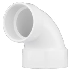 Charlotte Pipe 4 in. Hub X 3 in. D Hub PVC Elbow 1 pk