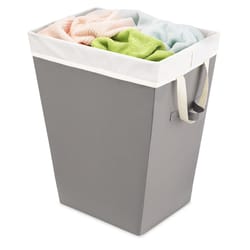 Whitmor Gray Polyester Collapsible Laundry Hamper