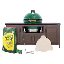 Big Green Egg 24 in. XLarge EGG Package with 72 Modern Farmhouse Table Charcoal Kamado Grill and Sm