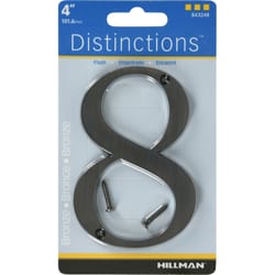 HILLMAN Distinctions 4 in. Bronze Zinc Die-Cast Screw-On Number 8 1 pc