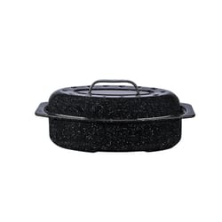 Graniteware Porcelain Enamel Casserole Serveware 13 in. Black