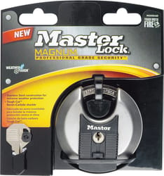 Master Lock 3-3/32 in. H X 1-13/64 in. W X 3-1/8 in. L Steel Ball Bearing Locking Disk Padlock Keyed