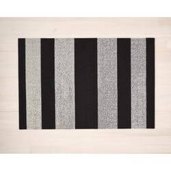 Chilewich 24 in. W X 36 in. L Black/White Bold Stripe Polyester/Vinyl Utility Mat