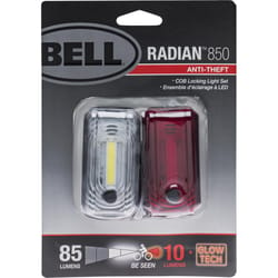 Bell Sports Radian Aluminum/Reinforced Plastic Bicycle Light Set Red/White