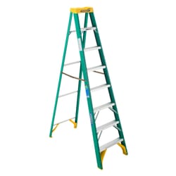 Werner  8 ft. H x 25 in. W Fiberglass  Step Ladder  Type II  225 lb. capacity 