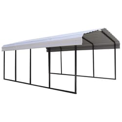 Arrow 12 ft. x 20 ft. Metal Horizontal Peak Carport without Floor Kit