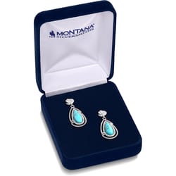 Montana Silversmiths Women's Tied & True Silver/Turquoise Earrings Water Resistant