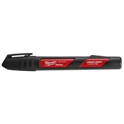 Milwaukee Inkzall Black Fine Tip Liquid Paint Marker 1 pk