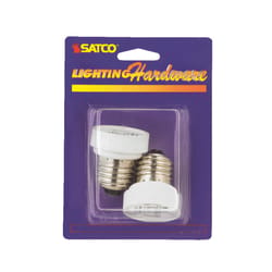 Satco Plastic Medium to GU24 Base Socket Adapter 1 pk