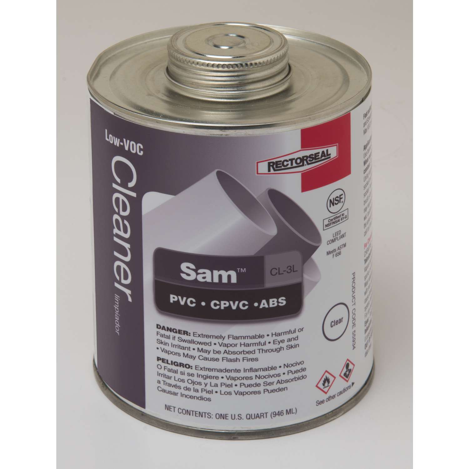 Rectorseal Sam Clear Cleaner For ABS/CPVC/PVC 32 oz Ace Hardware