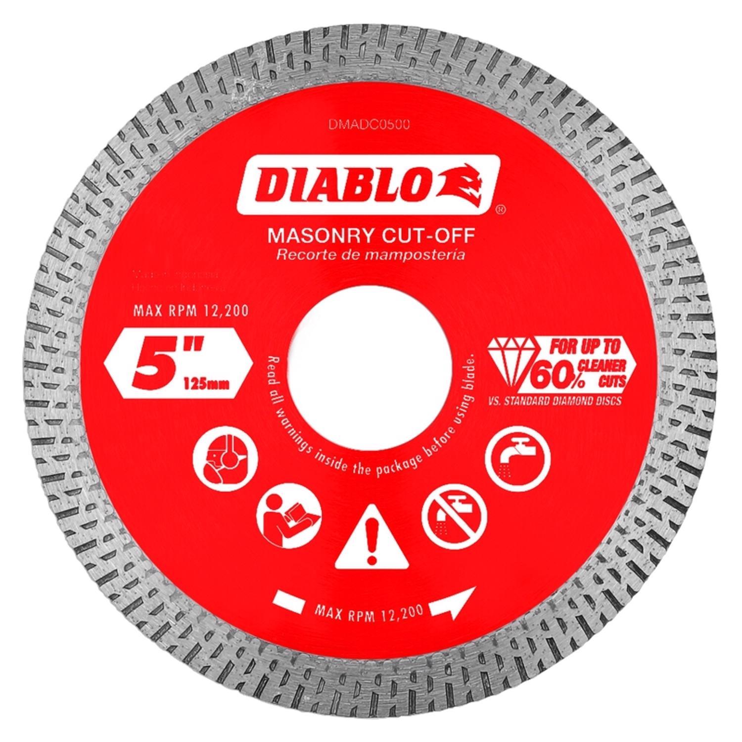 Diablo 5 in. D X 7/8 in. Diamond Masonry Cut-Off Disc 1 pk Uae Electronic uaeelectronic.com