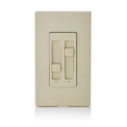 Leviton Decora SureSlide Ivory Fan/LED Dimmer Slide Switch 1 pk