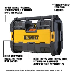DeWalt ToughSystem 20 V Lithium-Ion Worksite Radio and Charger 1 pc