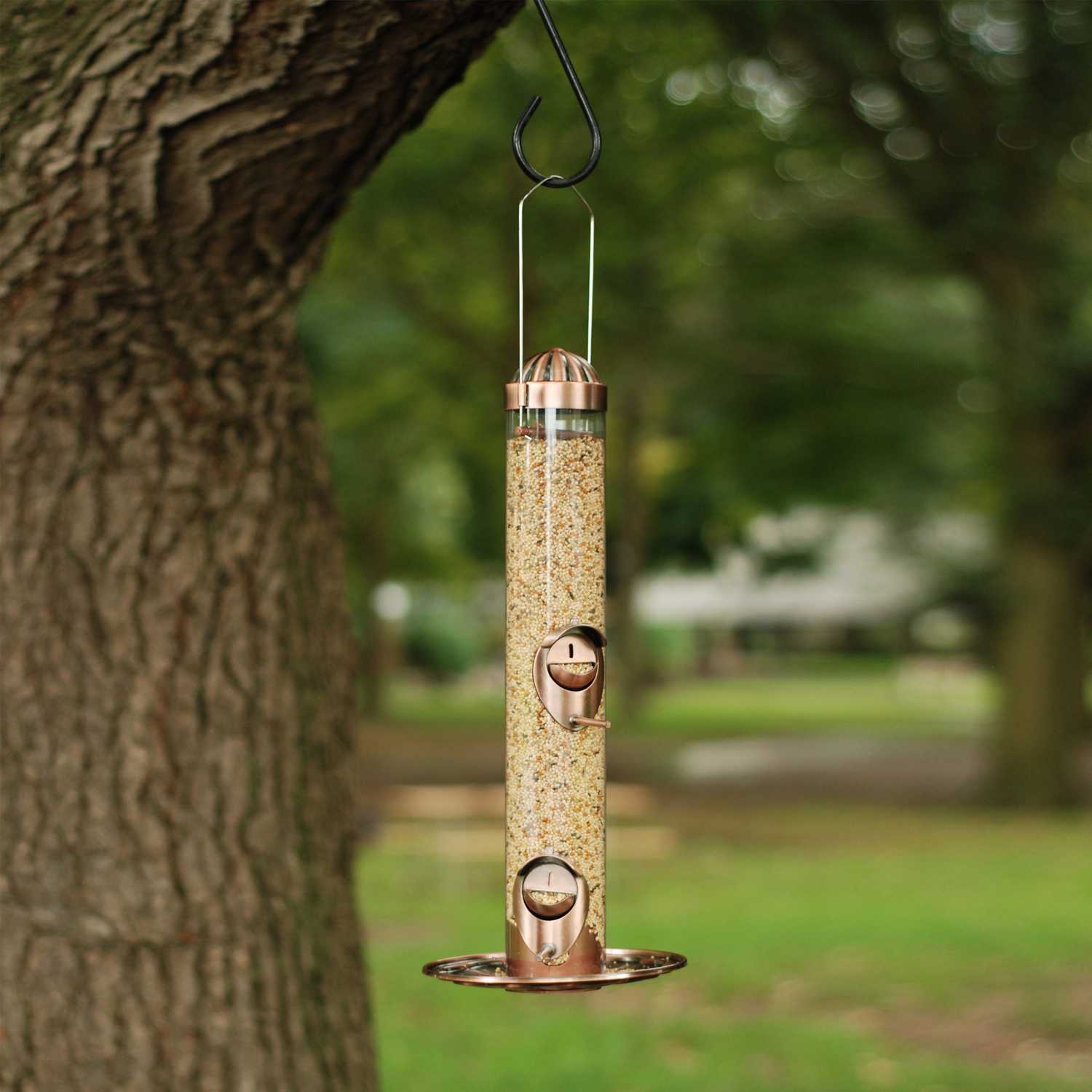 PerkyPet Wild Bird and Finch 1.5 lb. Copper Bird Feeder 4 ports Ace