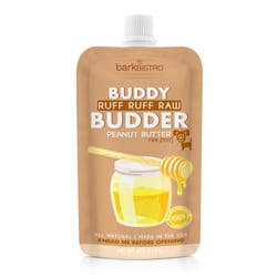 Bark Bistro Company Buddy Budder Ruff Ruff Raw Grain Free Peanut Butter For Dogs 4 oz 3 in. 1 pk