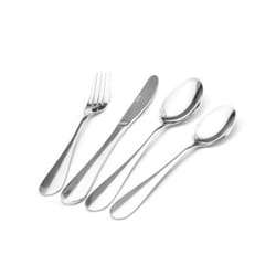 International Silver Lets Eat Silver Stainless Steel Modern Round Pattern Flatware Set 1 pk