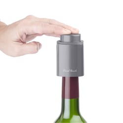 Final Touch Gray Plastic Vacuum Pump Wine Stopper