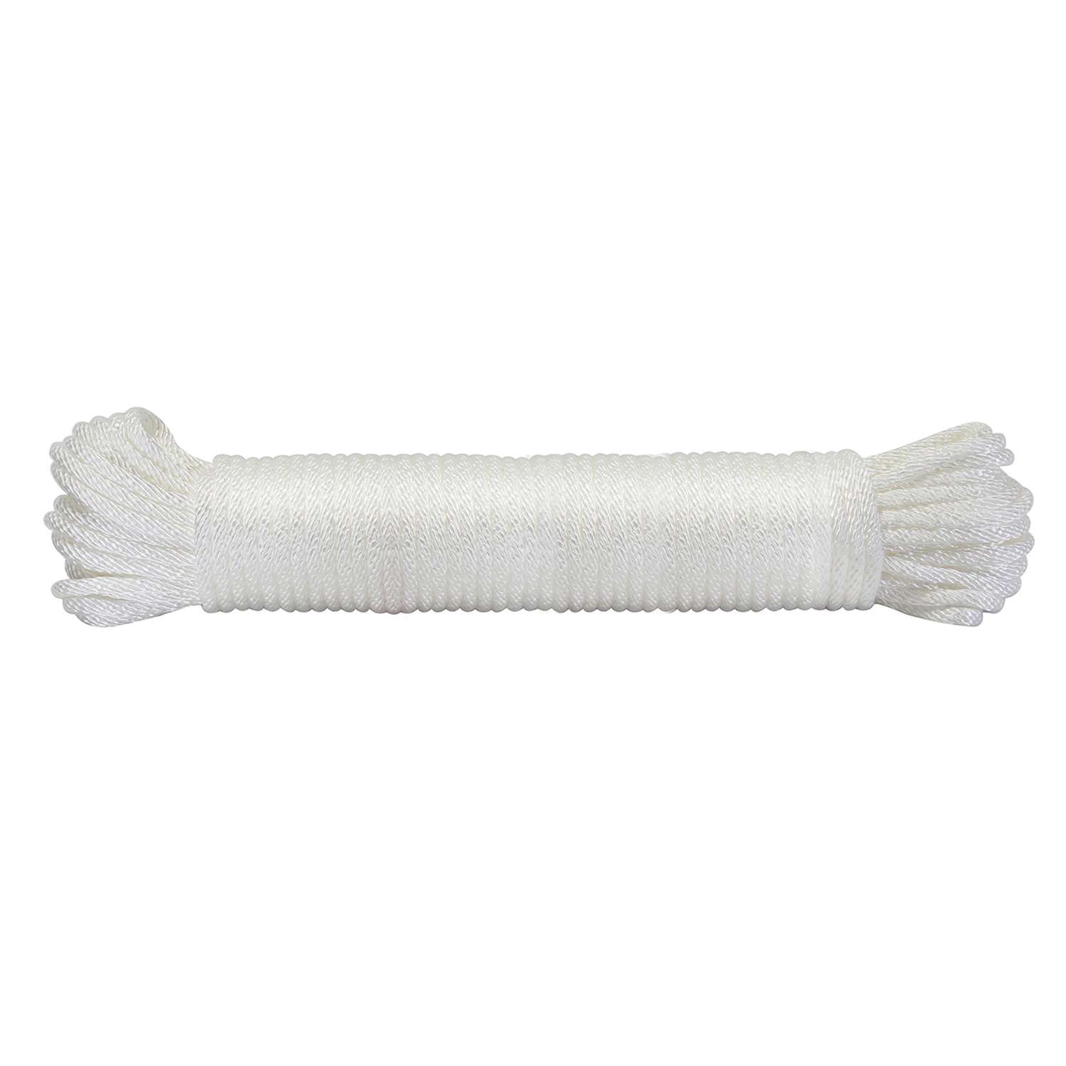 Ace 1/4 in x 100 ft White Solid Braided Nylon Rope