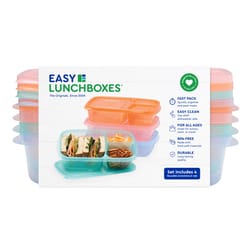 Bentgo EasyLunchboxes 3 compartments Pastel Colors Bento Box 4 pk