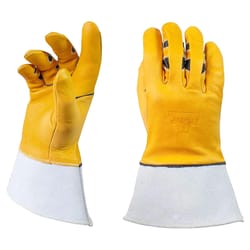 Bear Knuckles 12 in. Cowhide TIG Welding Gloves White/Yellow L 1 pk