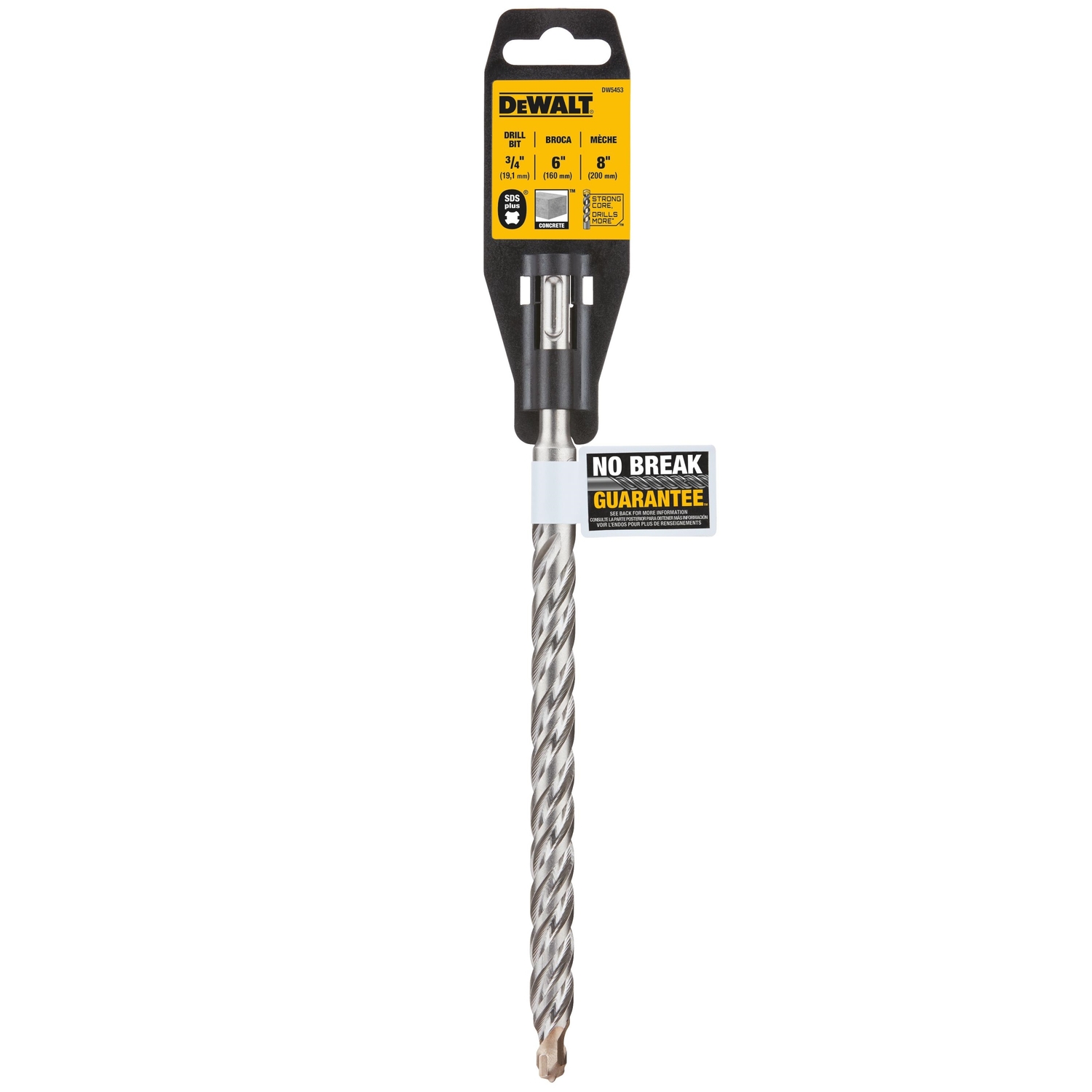 DeWalt 3/4 in. X 8 in. L Carbide Tipped Drill Bit SDS-Plus Shank 1 pc